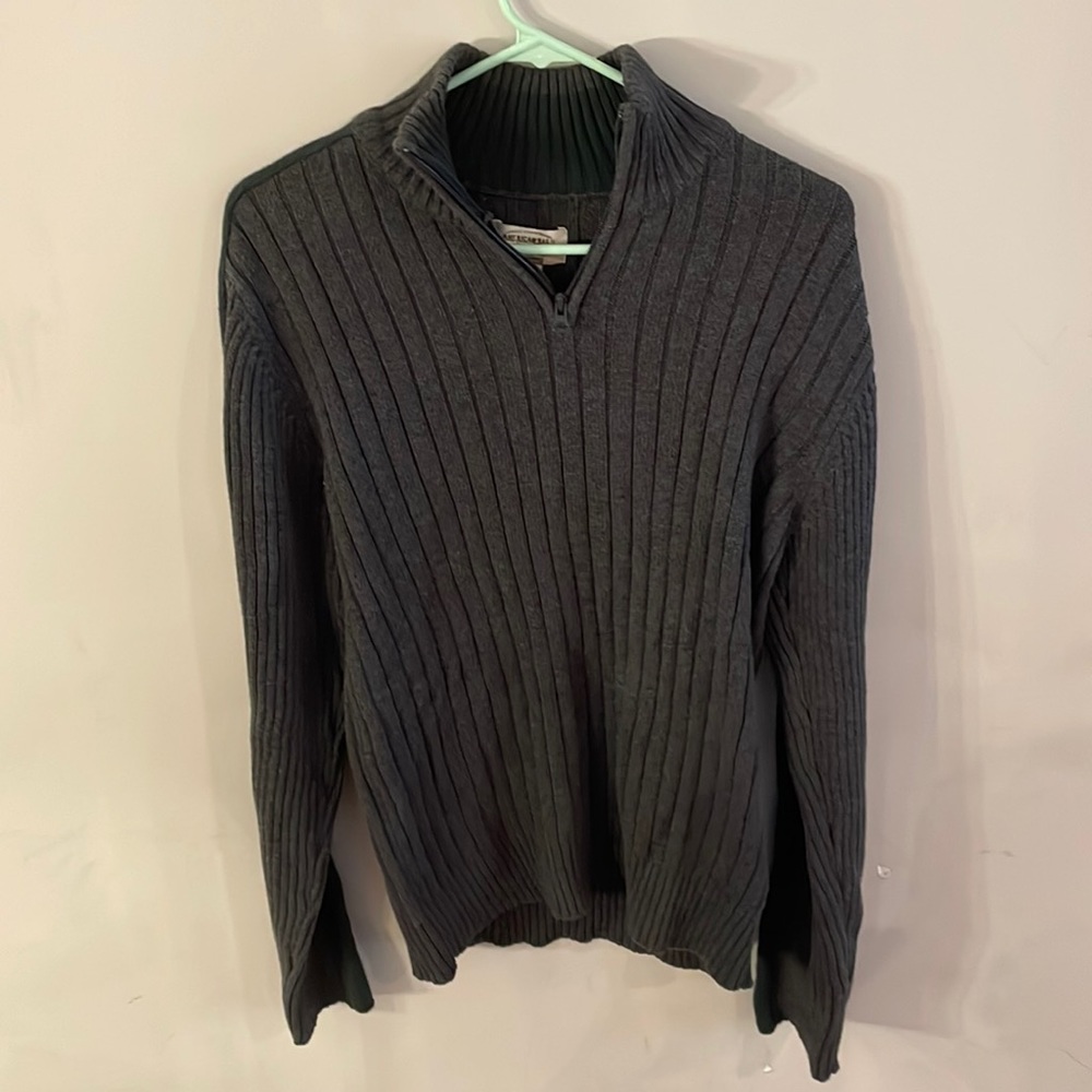 American rag grey long sleeve zip up. Mens size large.